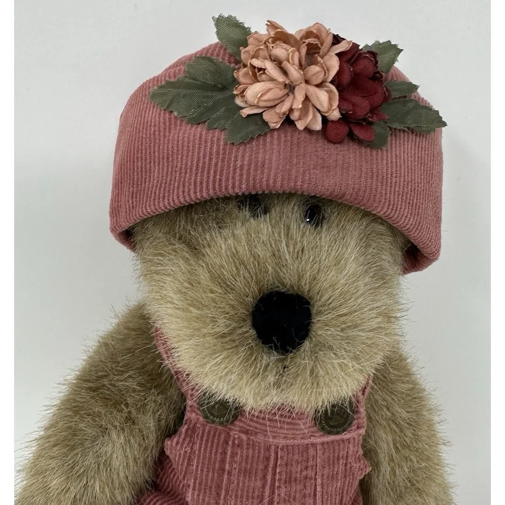 Boyds Bears Regan Plush Dillards Exclusive 2000 Pink Corduroy Hat